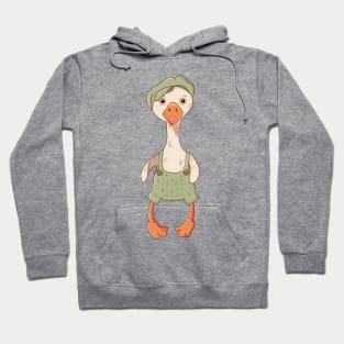 Mini Farmer goose in retro style Hoodie